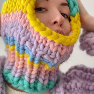 Women’s Knit Balaclava, Chunky Knit Balaclava Hat