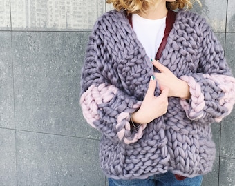 Granny Square Cardigan, Waffle Knit Sweater