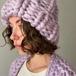 Dammössa i ull, Helsingforsmössa, Super Chunky Beanie, Chunky Mössa, Stickad Mössa, Merinoull bild 6