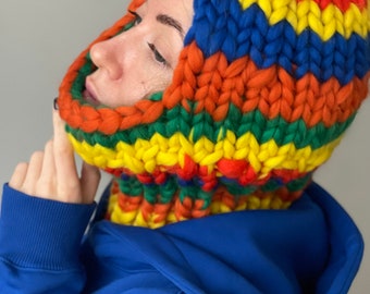 Women’s Knit Balaclava, Chunky Knit Balaclava Hat