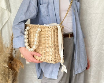 Boho Summer Tote Bag Woven Handbags