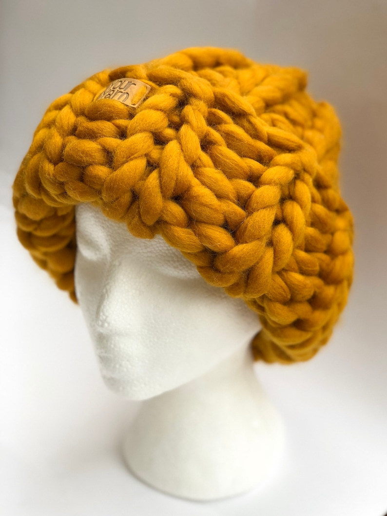 Chunky Knit Beanie Womens Wool Hat Super Chunky Knit Hat Etsy