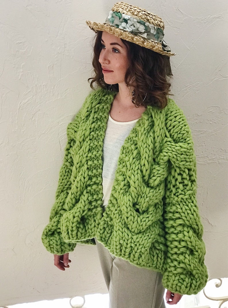 Merino Wool Cardigan Super Chunky Cardigan Wool Knit Cardigan Chunky Knit Sweater Long Knit Cardigan Womens Knit Cardigan Gift for Her