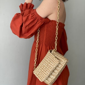 Woven Bag Straw Clutch, Summer Handbag image 7