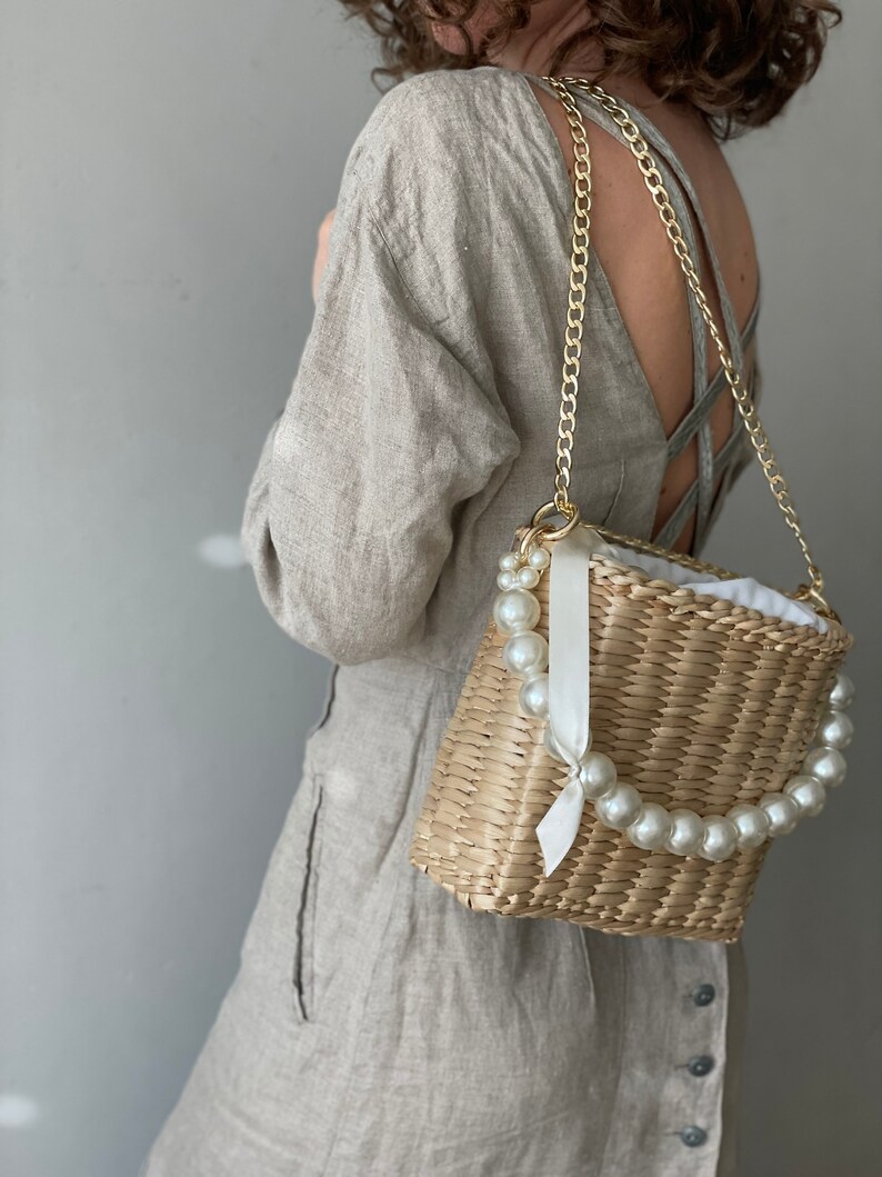 Women Straw Tote Bag Summer Beach Handbag Shoulder Crossbody - Etsy