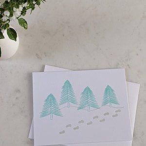 Christmas Tree Holiday Letterpress Cards