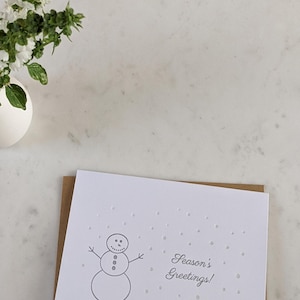 Snowman Holiday Letterpress Cards