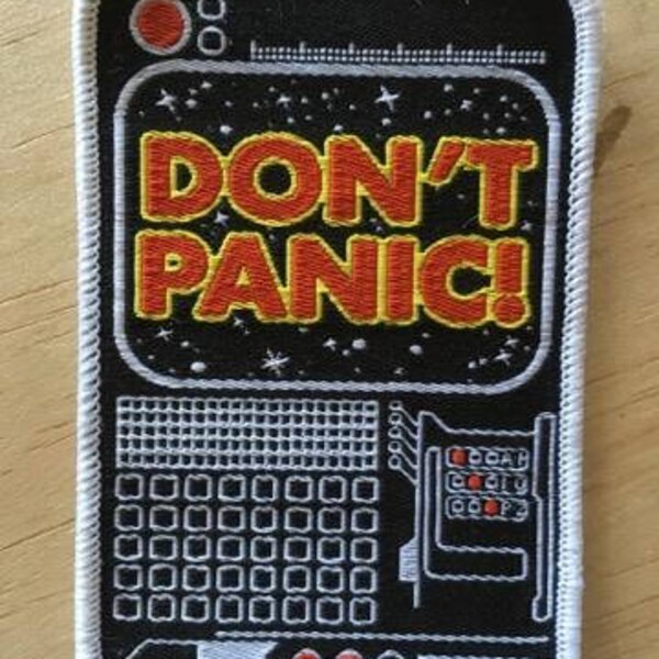 PATCH Don't Panic IRON ON hitchhiker's guide to the galaxy