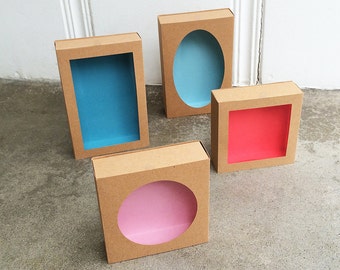 Paper Shadow Box With Sliding Windows Cutting Files for Cricut, Silhouette, Personal Die Cutter Svg Dxf Pdf Eps Png