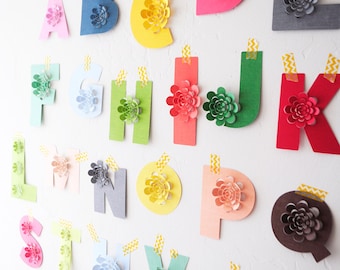 Fiesta Letters - 3D SVG Files for Alphabet with Pop Up Petals, 3D Flower SVG, Cutting Files for Cameo Cricut Designs Svg Dxf Pdf Eps Png Jpg