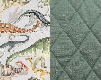 VELVET BLANKET _ 3 sizes too choose _ MOJAMAJA _ Blanket with dinosaurs and quilted velvet _ Dinosaurs and monsters