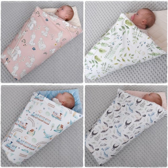 Minky Baby Newborn Soft Swaddle Wrap Sleeping Bag Cotton Rozek