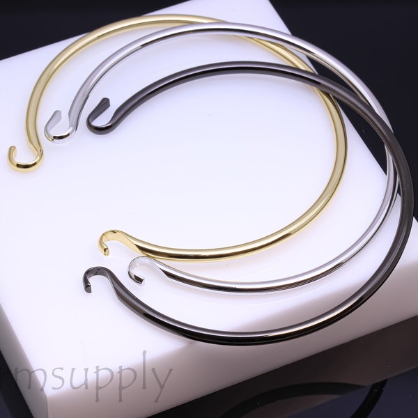 Gold, Silver or Gunmetal Skinny Flexible Bangle, 67mm,great for Wire wrapping Projects,Can Hold Carabiner in place,1 pc or 10 pcs, WHOLESALE