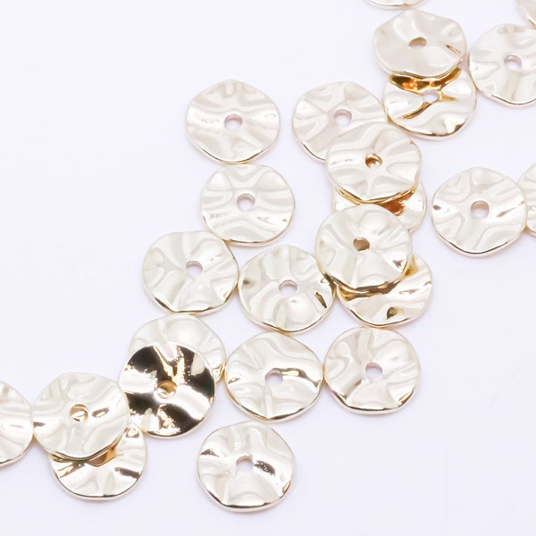 Gold or Silver High Quality Wavy Disc Spacer, Wavy Spacer, Sell By Gram, 20 grams. 1 bag, 5 bags or 10 bags, WHOLESALE VIP31