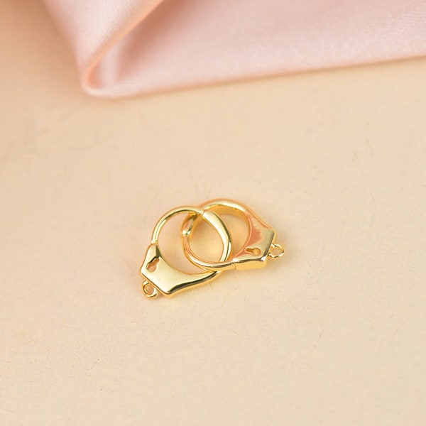 Gold HandCuff Connector Charm That Can Be Used For Necklace Or Bracelet Making ,CPG466