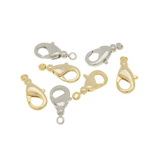 Gold or Silver Swivel Lobster Clasp, 10x22mm, Gold Lobster Clasp, Silver Lobster Clasp, Mask Clasp, 1 pc or 10 pcs, WHOLESALE,CLG066,CLS066