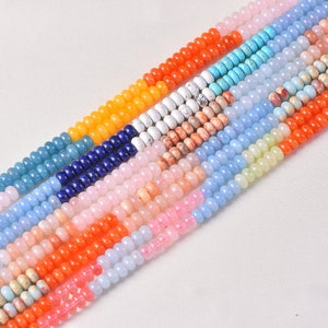 COLOR MIX Rondelle beads, 5x8mm, 10 colors total combo choices, Fun and Adorable, 5x8 Rondelle, 2 listings all choices WHOLESALE