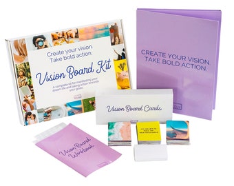 Vision Board Kit, Manifestation Workbook, Dream Board Collage, Manifesting Journal, Law of Attraction Mood Board, Goal Planning Affirmations
