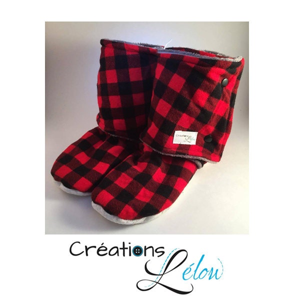 grippy slippers, boots, slipper with flannel and plush elastic for ad…