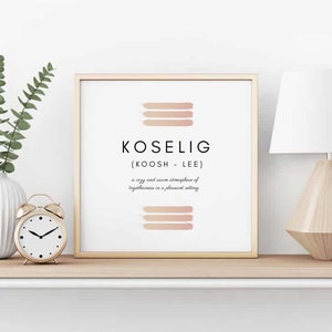 koselig print, german print, travel wall decor, modern wall art