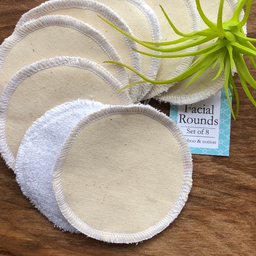 Reusable Organic Cotton Pads Organic Facial Round Organic Etsy