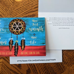 GREETING CARDS ~ Dreamcatcher Apache Marriage Blessing ~ By Anna Hope