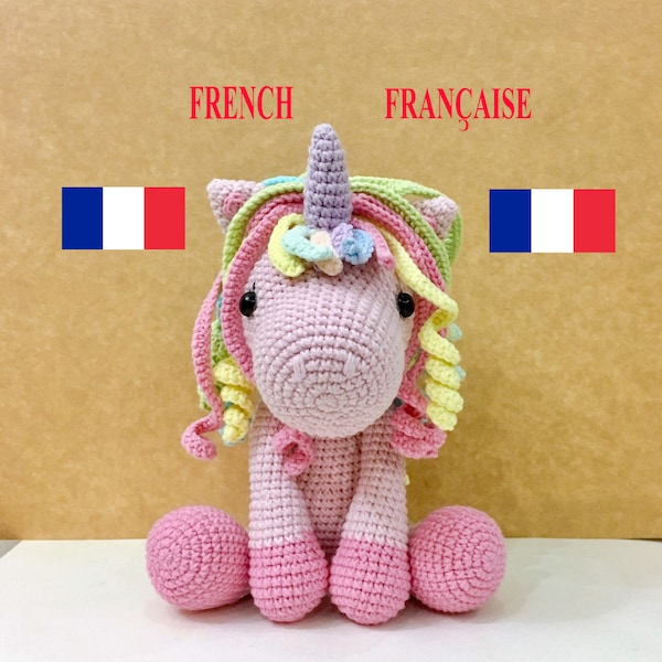 Ma Licorne Girly Traduction française,  modèle de poupée au crochet, artisanat, fabrication de poupée, crochet, motif au crochet (français)