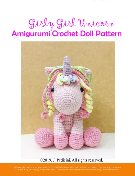 unicorn crochet doll