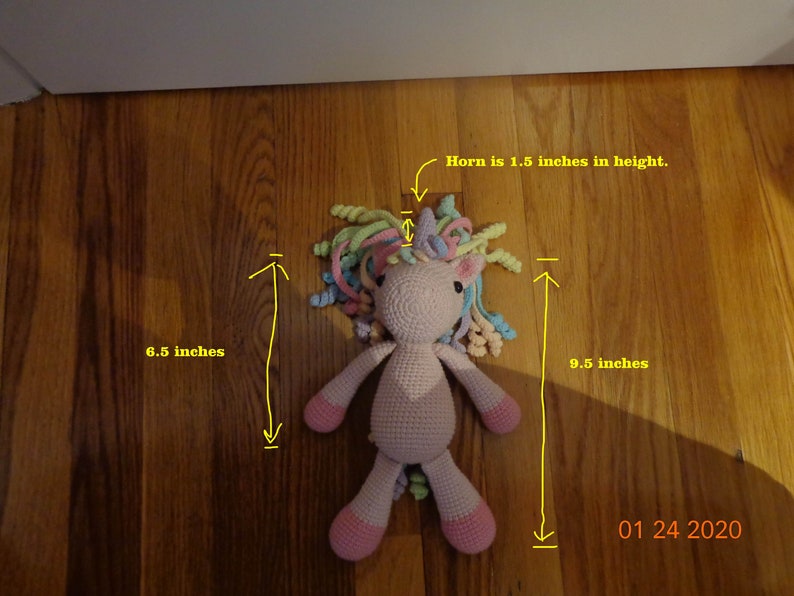 2023 My Girly Unicorn Amigurumi Crochet Doll Pattern, Craft, Dollmaking, Doll, Crochet, FREE ACCESS to YOUTUBE Video On How To Make Curls image 7