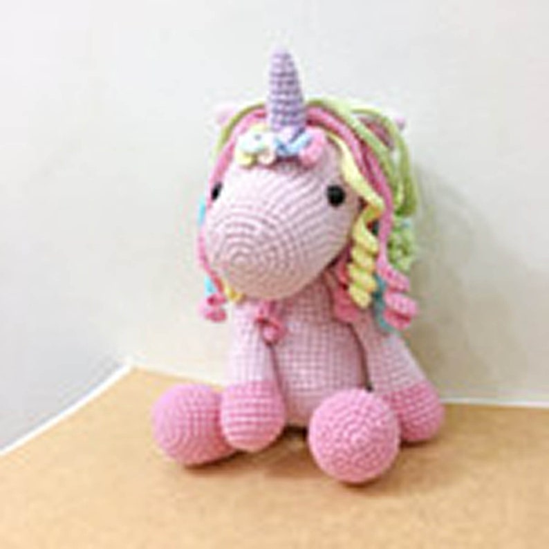 2023 My Girly Unicorn Amigurumi Crochet Doll Pattern, Craft, Dollmaking, Doll, Crochet, FREE ACCESS to YOUTUBE Video On How To Make Curls image 5