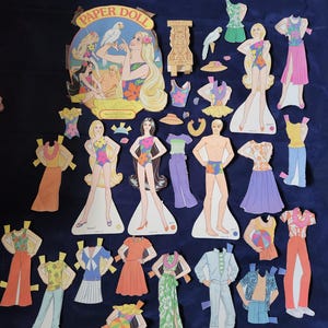 Tropical Barbie paper doll set 1986