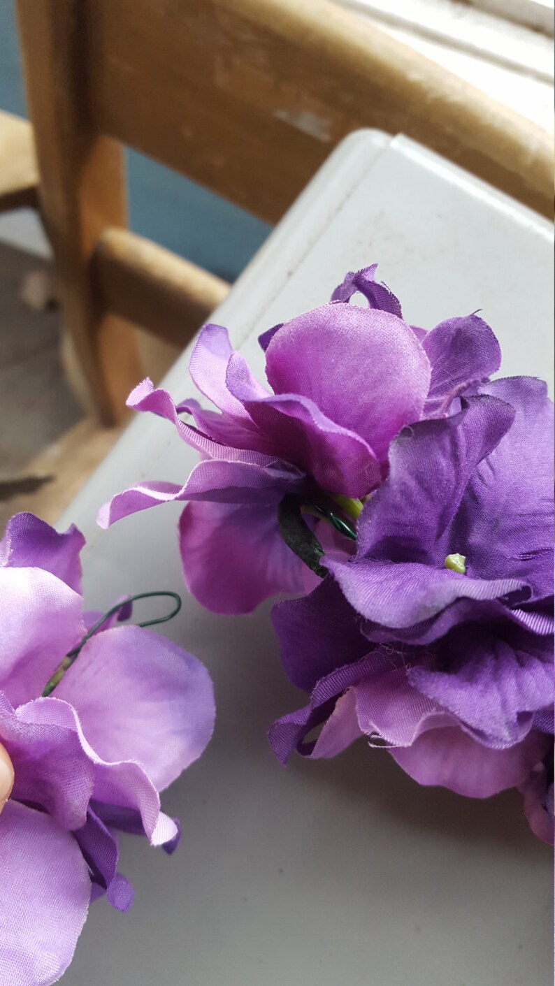 Purple Flower Crown Etsy