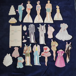 Vintage 1988 Wedding paper dolls complete set