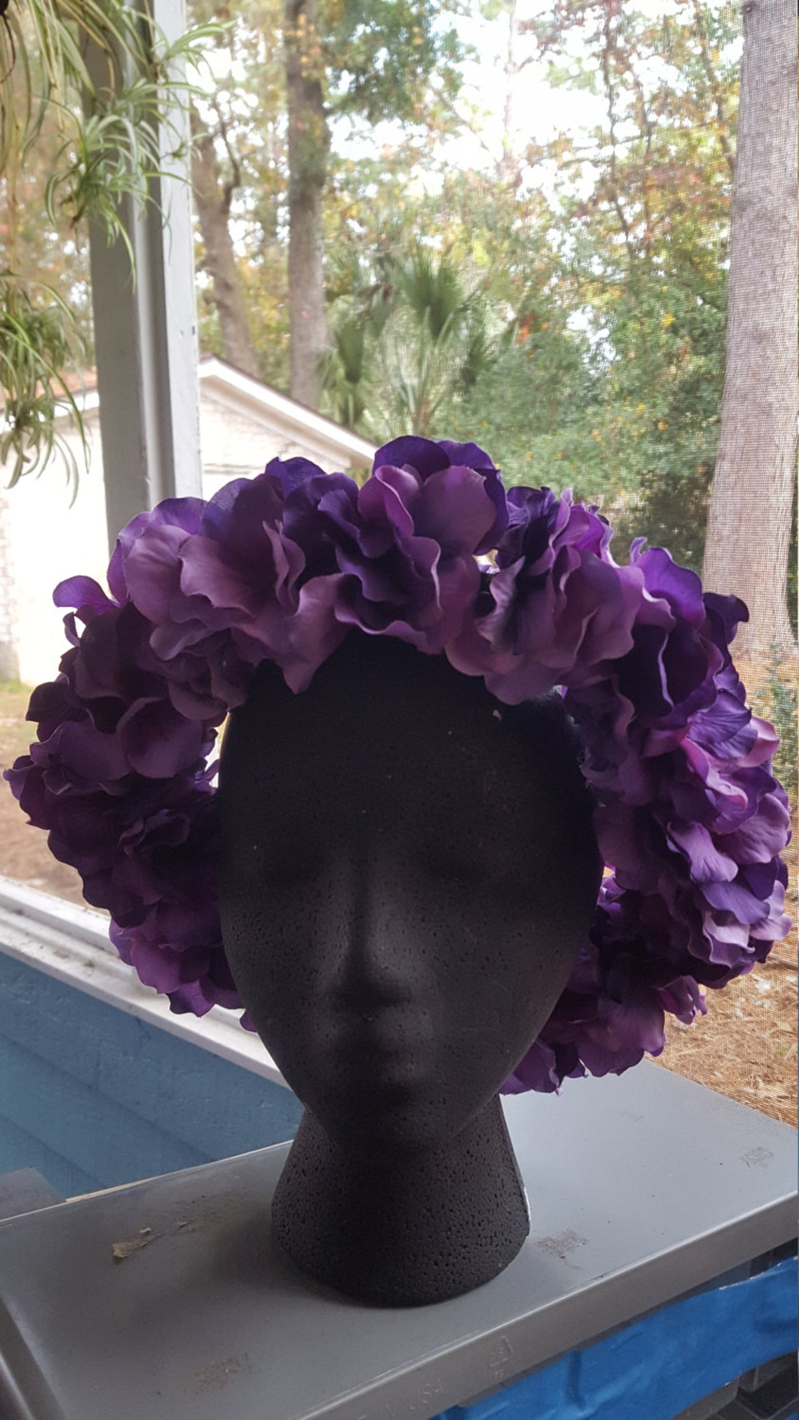 Purple Flower Crown Etsy
