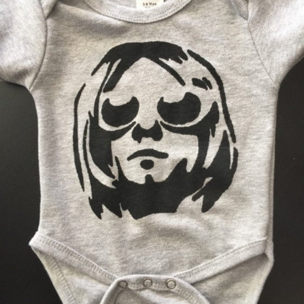 Kurt Cobain knit body suit//Toddler Shirt// Nirvana Kids shirt/ rock baby/ baby shower gift / for him/ for her/ gift/ rocke