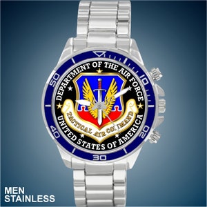 Department of Air Force United States of America &quot;Tactical Air Command&quot; USAF Crest Choice of New Men Watch Styles