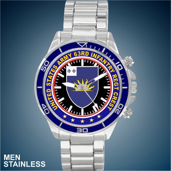 Nuevos estilos de relojes para hombre Mabuhay de 1945 con el escudo del  Regimiento del Ejército de los Estados Unidos