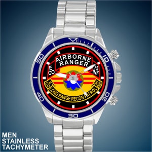 United States Army E Co Airborne Ranger 75th Infantry Long Ranger Recon Patrol 50th INF Choice of Man&#39;s Watch Styles