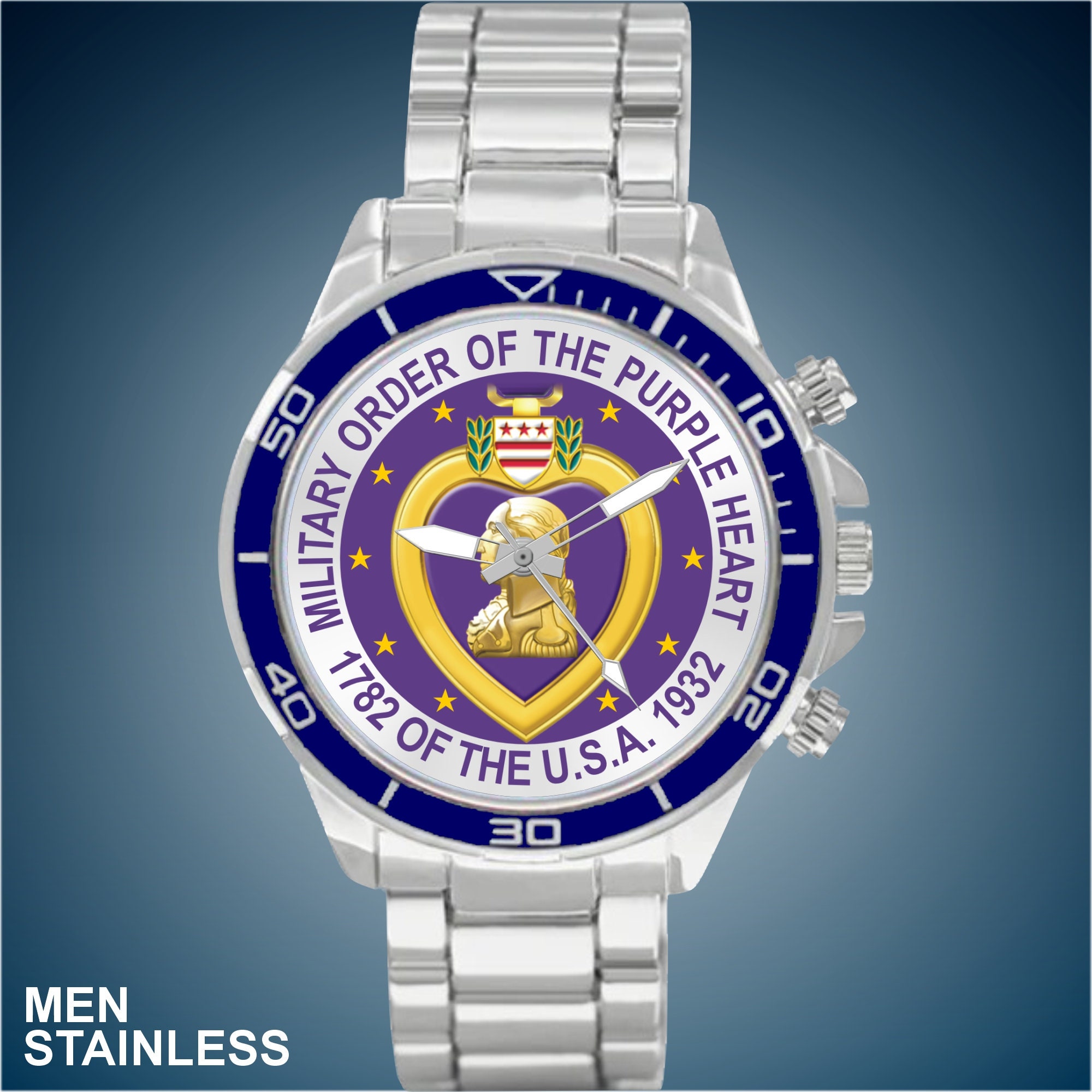 Recipiente de la Orden Militar del Corazón Púrpura de los Estados Unidos  1782 de los 1932 Elección de nuevos estilos de relojes para hombre