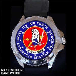 United States Air Force 532ND Strategic Missile Squadron Patch Choice of New Man's Watch Styles