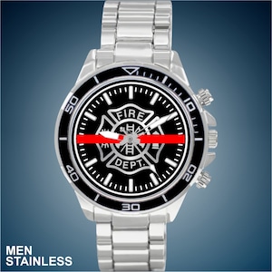 Men Thin Line Watches for Medical, Firefighters, Police Force Choice of New Men Watch Styles