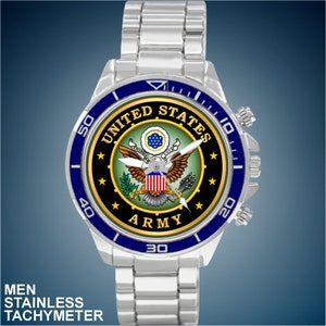 United States Army, Veteran or Retired or Retired Veteran, Seal Coat of Arms Choice of New Man’s Watch Styles