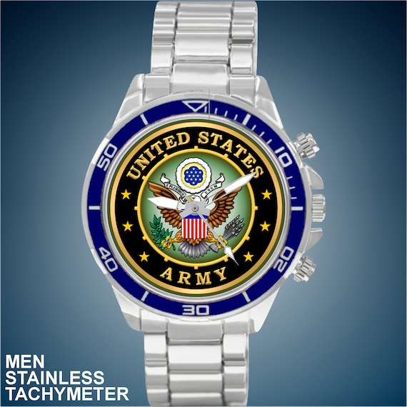 United States Army Veteran or Retired or Retired Veteran Seal Coat of Arms Choice of New Mans Watch Styles Etsy