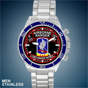 U.S. Army 173rd ABN Brigade N Co 75th Inf Airborne Ranger VSR Long Range Patrol Choice of New Man&#39;s Watch Styles