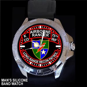 United States Army K CO Airborne Ranger 75th Infantry Long Range Recon Patrol Choice of New Men Watch Styles