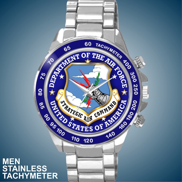Department of the Air Force “Strategic Air Command” United States of America Choice of NEW Man’s Watch Styles and Optional Gift Box
