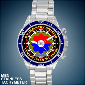 United States Army 9TH Division Combat Infantry Badge Old Reliable Choice of New Man&#39;s Watch Styles