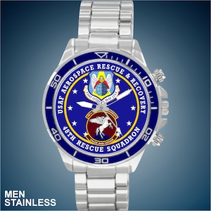 United States Air Force Aerospace & Recovery 48th Recovery Rescue Squadron Choice of New Men Watch Styles