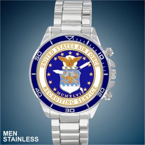 United States Air Force Recruiting Service Choice of New Man&#39;s Military Watch Styles