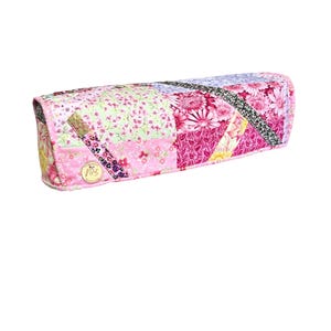 Pink patchwork dust cover, handmade to fit cricut models the size of the Maker.
